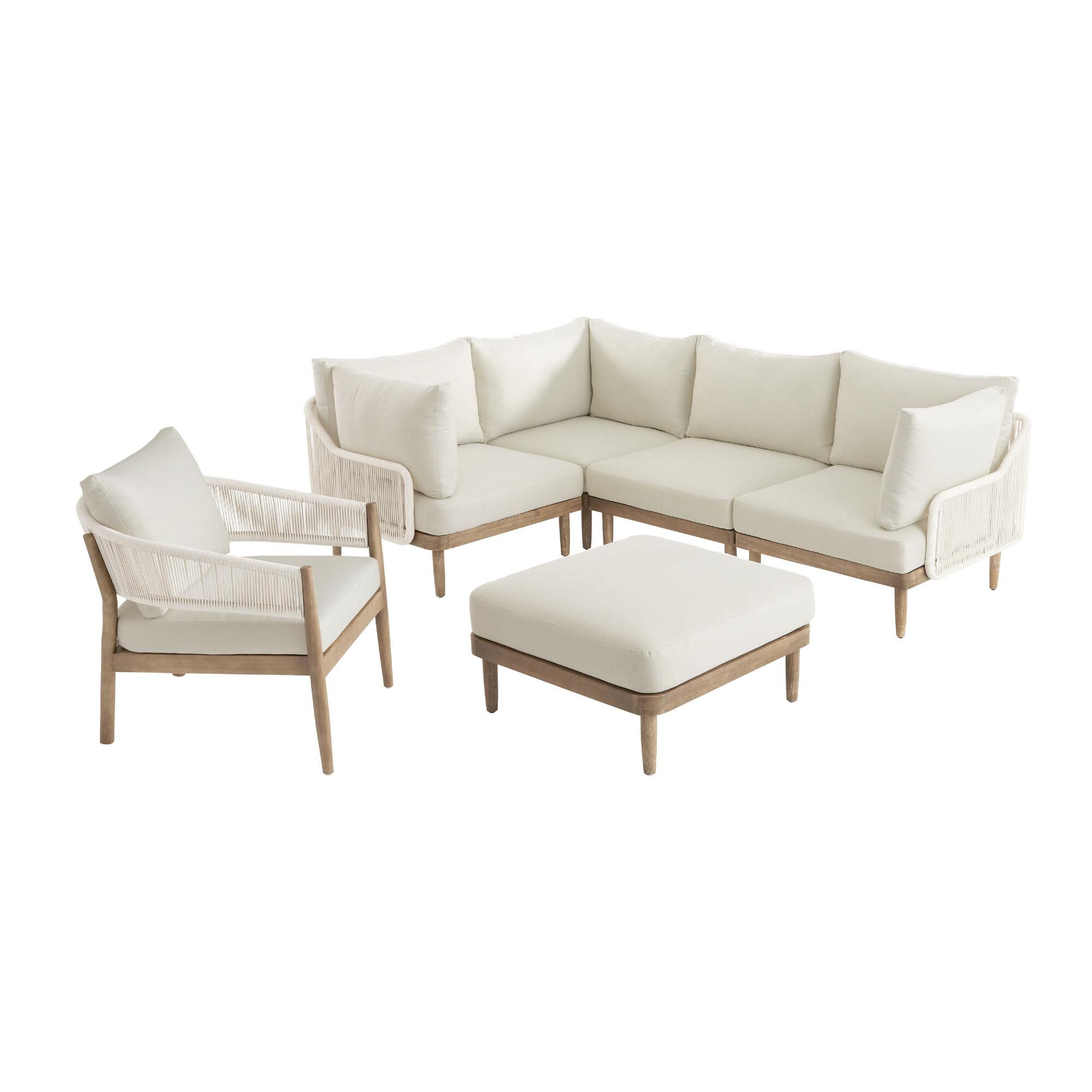 Sorano Nautical Rope Modular Outdoor Sectional Collection | World Market