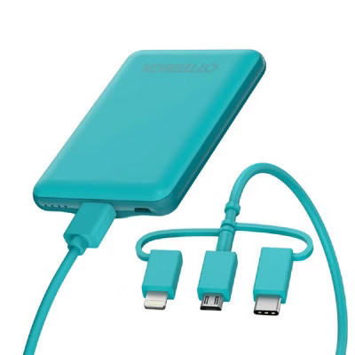 OtterBox Portable Charging Kit Standard 5,000 mAh 3-IN-1 Cable - Rock Candy - Refurbished | Target