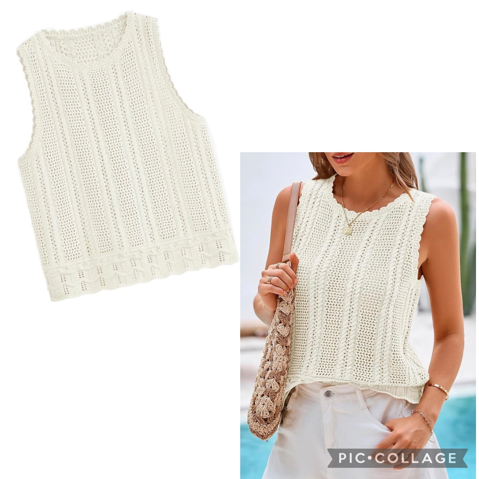 Cute crochet tank for spring!
On sale for $15! Other color options.