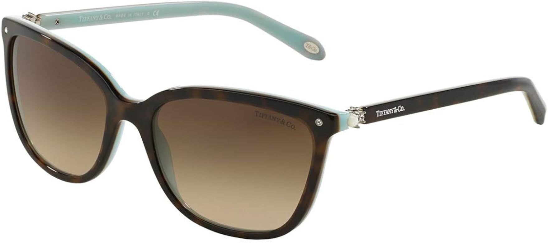 Tiffany & Co. TF 4105HB - 81343B Sunglasses Tortoise w/Gradient Brown Lens 55mm | Amazon (US)