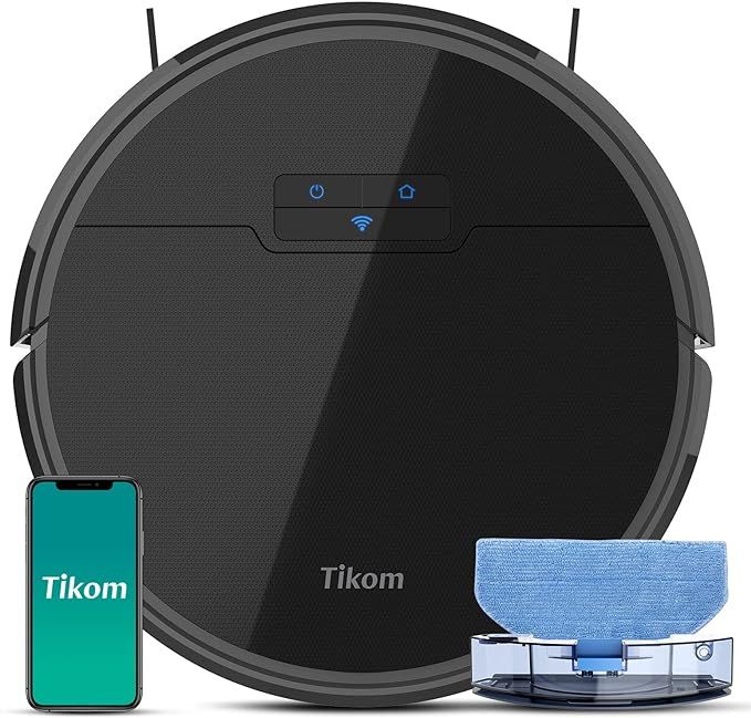 Tikom Robot Vacuum and Mop, G8000 Robot Vacuum Cleaner, 2700Pa Strong Suction, Self-Charging, Goo... | Amazon (US)