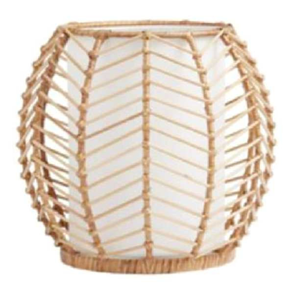 Natural Rattan Woven Uplight Lamp, 9" | At Home
