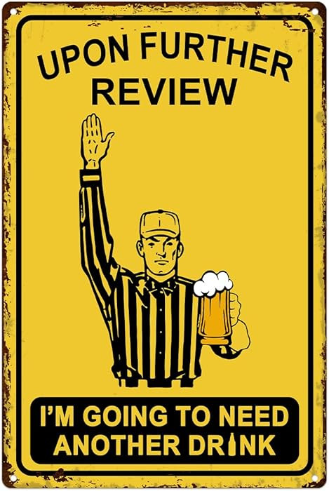 ALKB Funny Football Gifts for Men – 8x12 Vintage Man Cave Decor Tin Sign, Football Party Wall D... | Amazon (US)