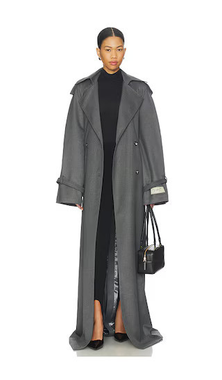 Milkwhite Long Trench Coat in Grey. Size S. Also in XS. | Revolve Clothing (Global)
