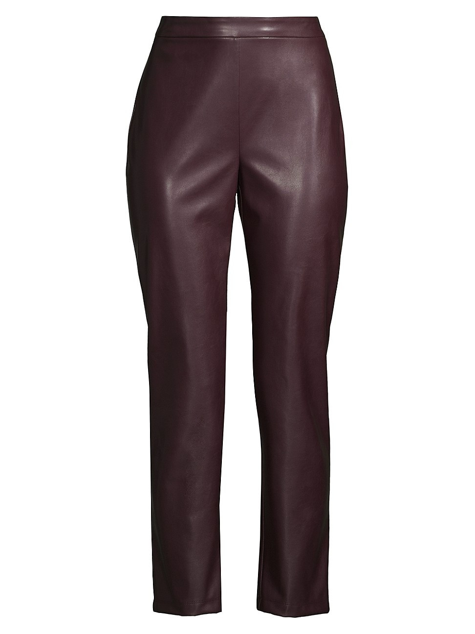 Women's Vegan Leather Crop Pants - Bordeaux - Size XS | Saks Fifth Avenue