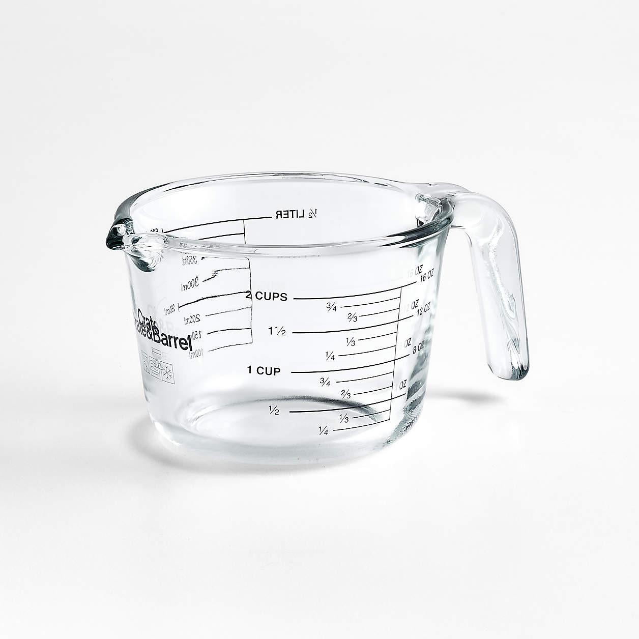 Crate & Barrel 2-Cup Glass Liquid Measuring Cup + Reviews | Crate & Barrel | Crate & Barrel