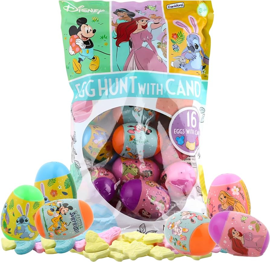 Disney Candy Filled Plastic Easter Eggs, 16 Count, 2.82 Ounce | Amazon (US)