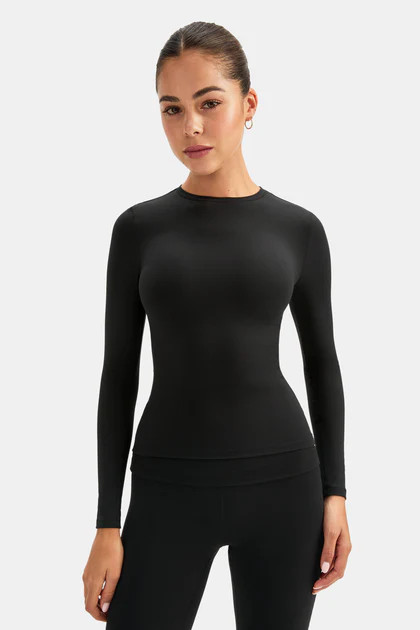 DAYFLEX ESSENTIAL LONG SLEEVE FULL LENGTH TOP - SHADOW BLACK | TALA (UK)