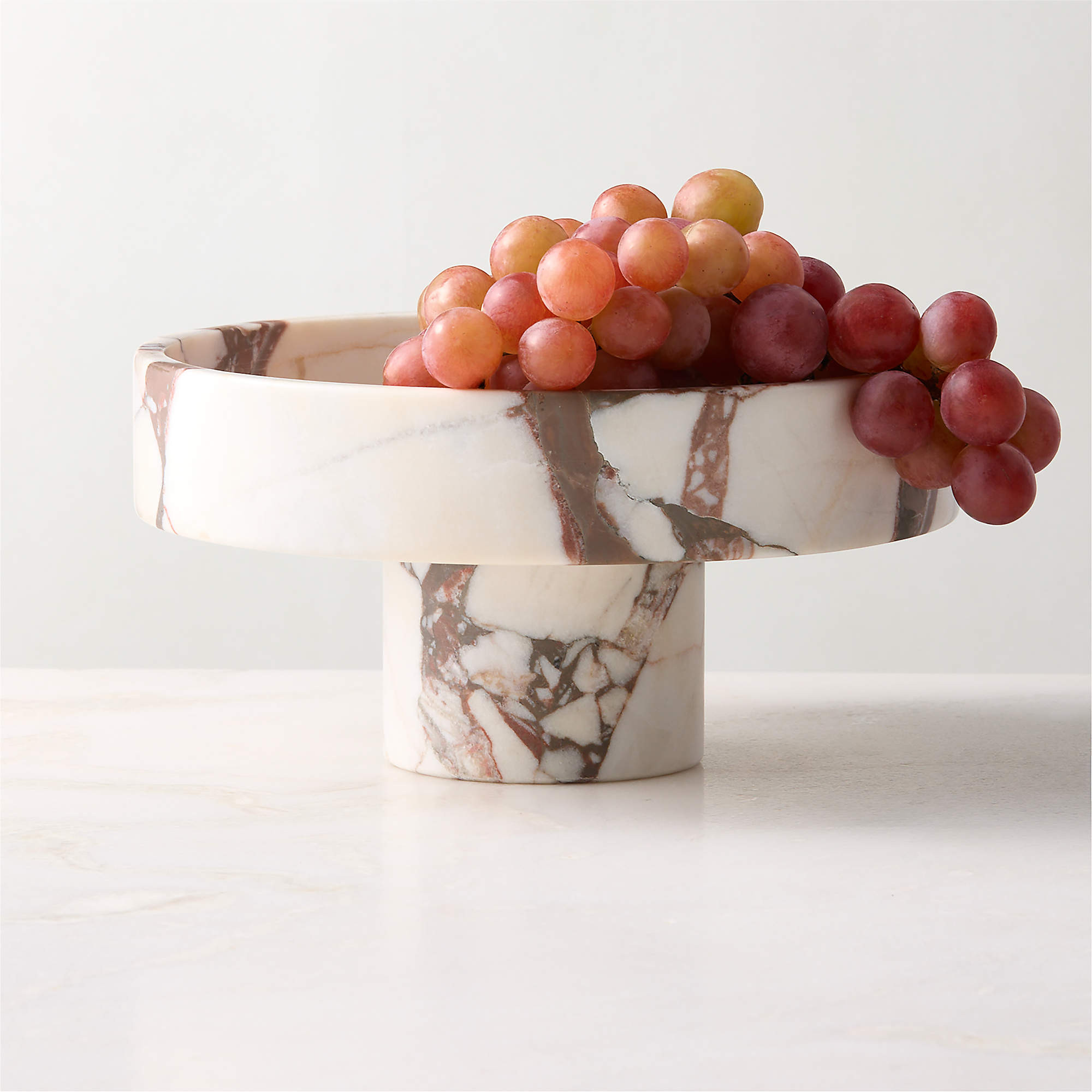 Orcino White Marble Fruit Bowl + Reviews | CB2 | CB2