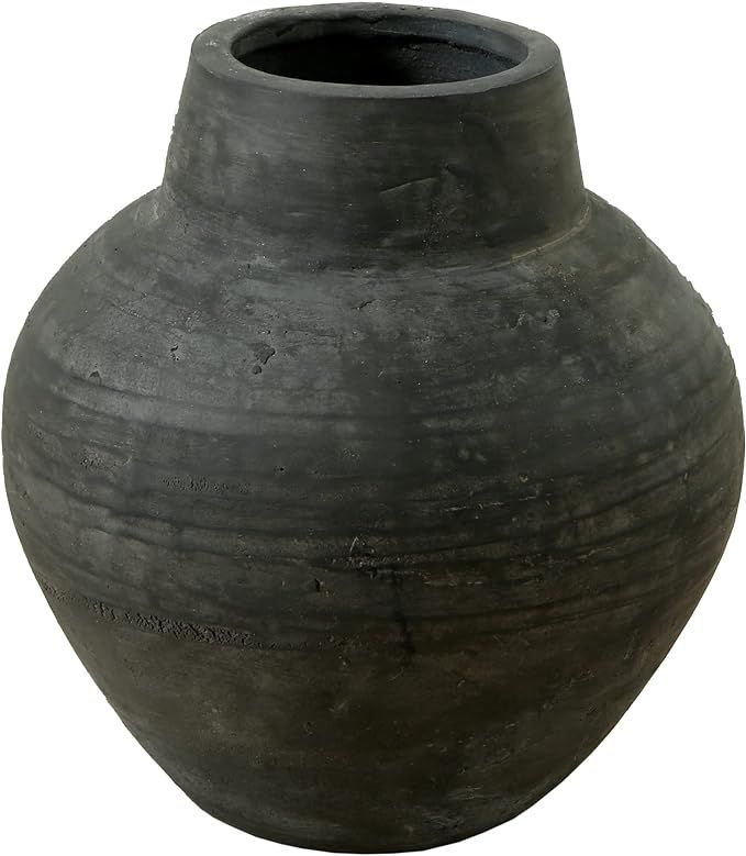Artissance AM80641215 6.7" H Round Earthy Gray Ceramic Indoor Outdoor Wide Neck Pottery, Home and... | Amazon (US)