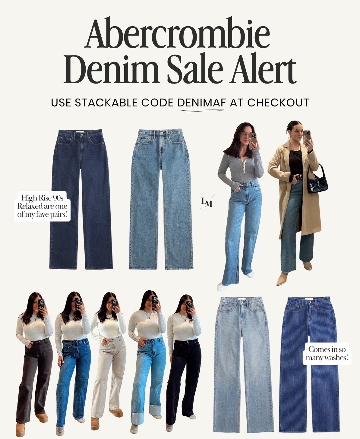 Abercrombie sale - Code DENIMAF for an additional 15% OFF! 90s high rise relaxed are some of my faves!

#LTKPetite #LTKSaleAlert #LTKSeasonal