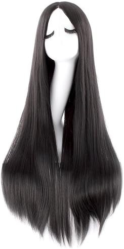 Amazon.com: MapofBeauty 40 Inch/100cm Fashion Straight Long Costume Anime Wig (Black) : Clothing,... | Amazon (US)