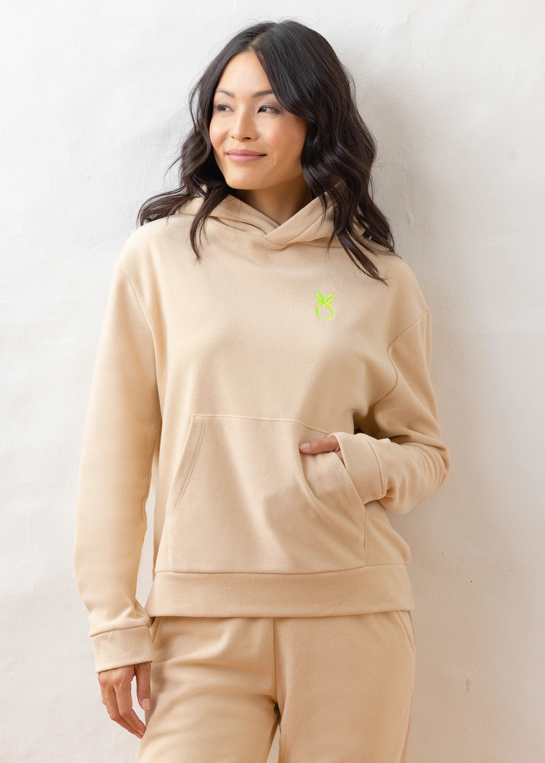 Hendrie Hoodie in Terry Fleece (Natural Blush) | Dudley Stephens