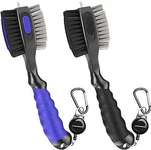 THIODOON 2 Pack Golf Club Brushes and Groove Cleaner with Magnetic Keychain Oversized Golf Brush ... | Amazon (US)