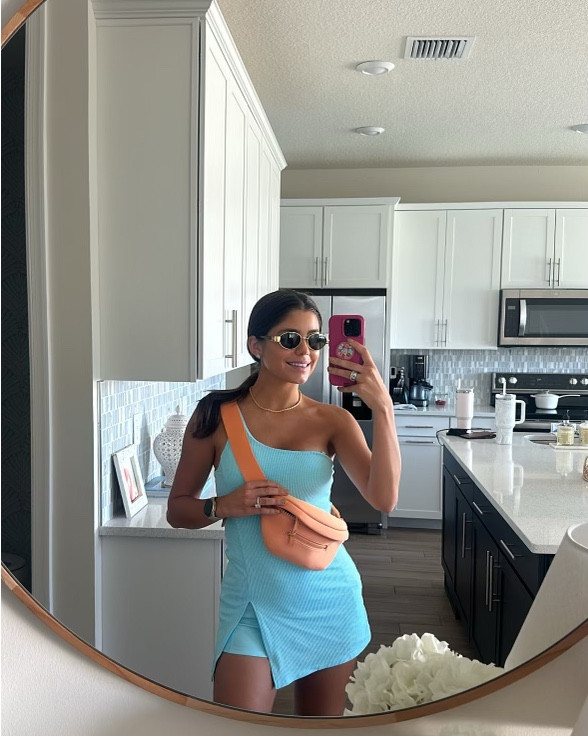 The cutest summer, sporty dress! + my fav belt bag for an easy summer outfit! 🍊🩵🐚

#LTKStyleTip #LTKFitness #LTKTravel