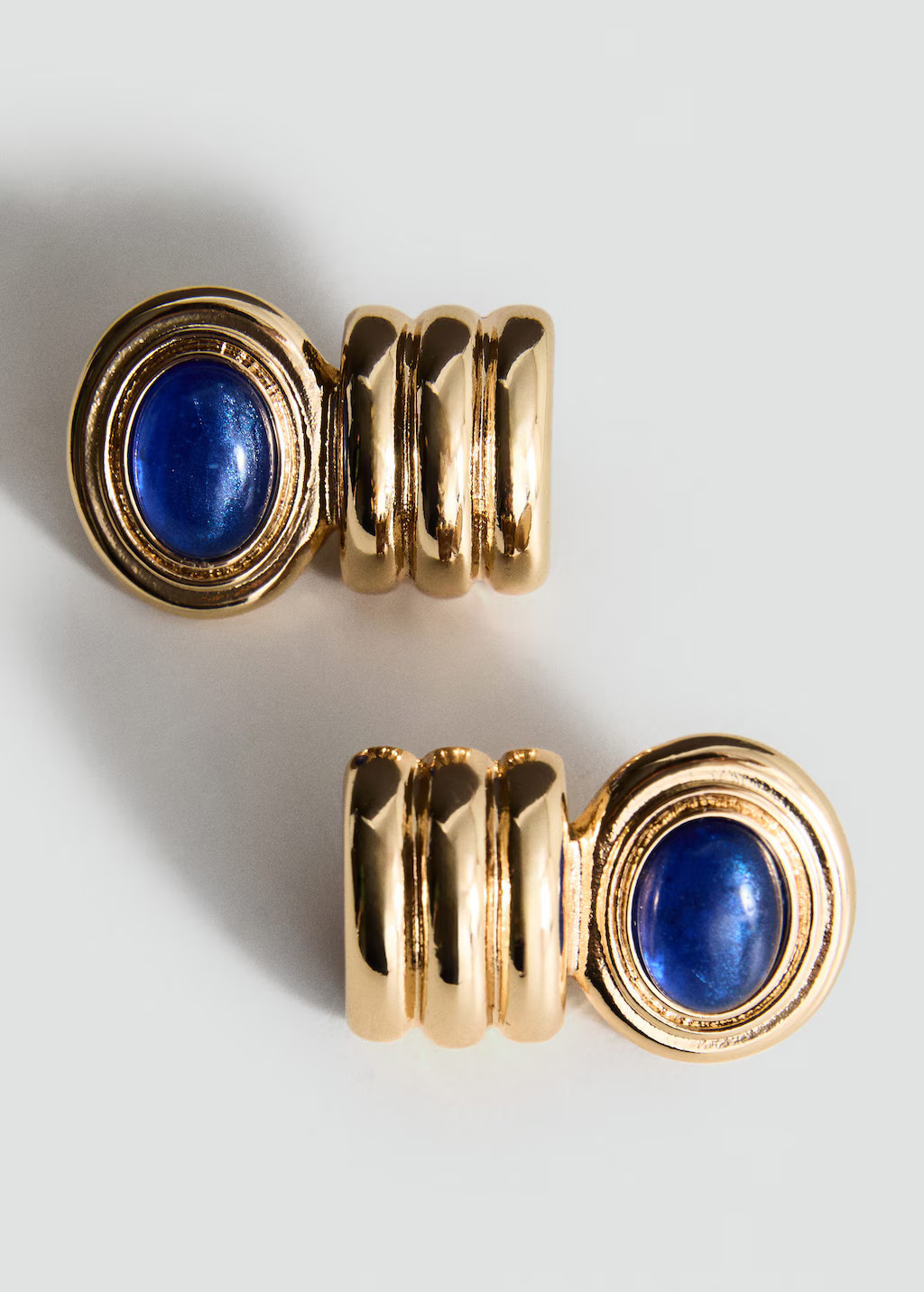 Combined-relief earrings gold - Woman - One size - MANGO | Mango (US/MX/AU)