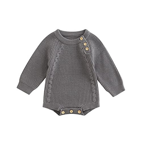 FYBITBO Baby Girl Boy Sweater Knit Oversized Pullover Sweatshirt Romper Onesie Warm Fall Winter C... | Amazon (US)