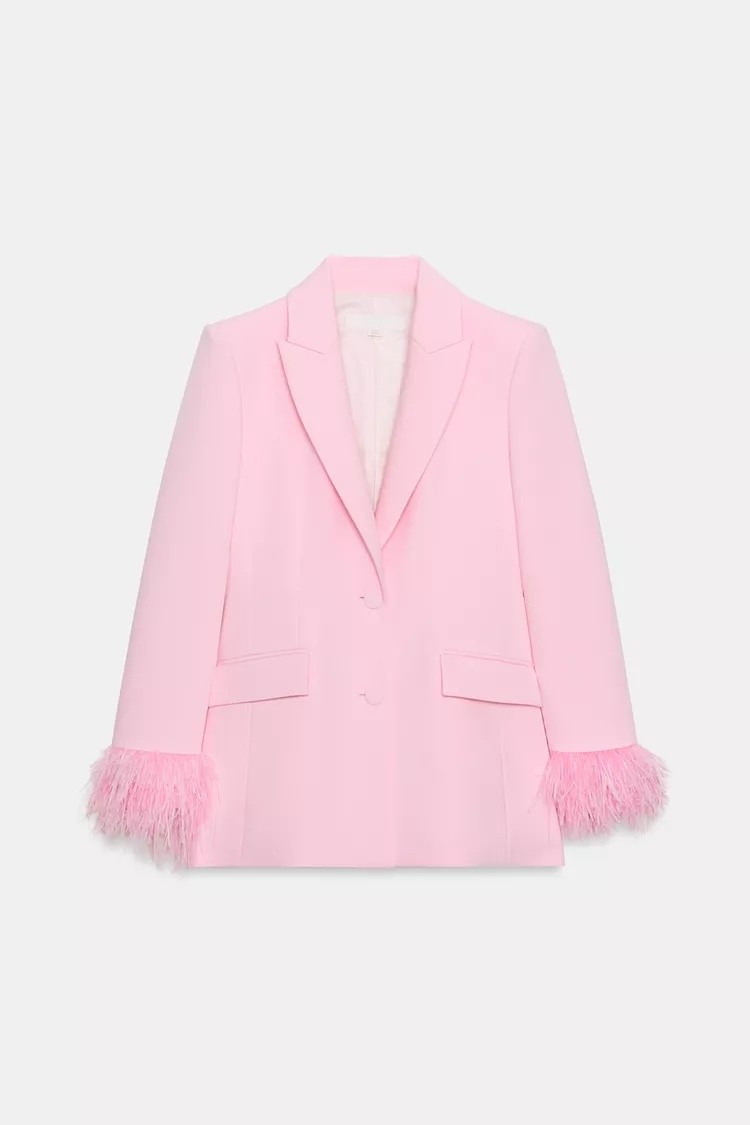 Last year viral feather cuff blazer is back!! 🩷 Comes with matching pants

#LTKgrwm #LTKootd #LTKFestival