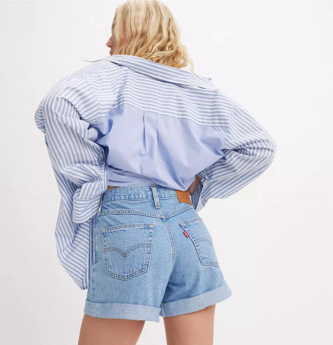 Levi’s 80’s mom shorts rolled at the bottom, high rise jeans. #levis #levisjeans #levisjeanshorts #labordaysale #levissale

#LTKStyleTip #LTKMidsize #LTKSaleAlert