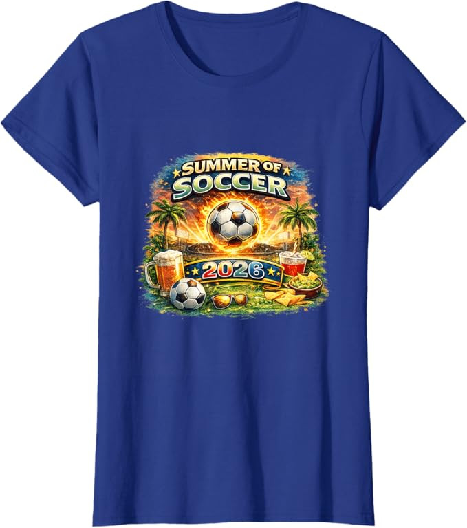 Summer of Soccer 2026 Fan Football Game Day Tropical T-Shirt | Amazon (US)