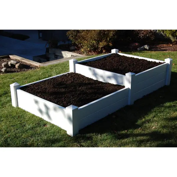 DuraTrel Split Level 4' x 8' Raised Planter Bed - 4' x 8' - Overstock - 24302095 | Bed Bath & Beyond