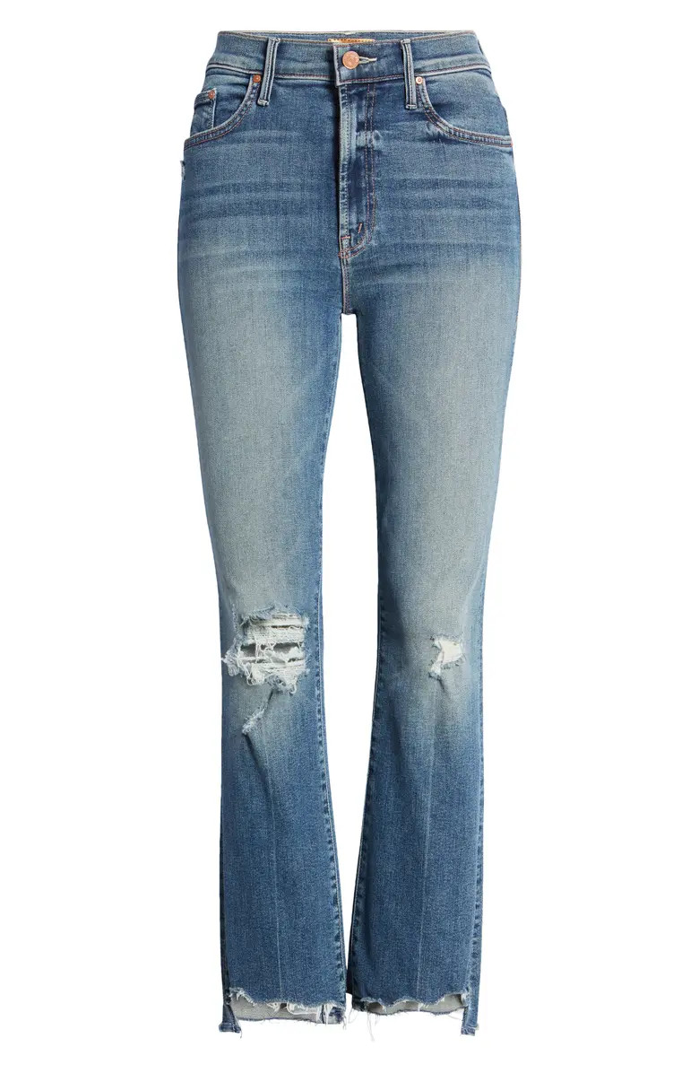 MOTHER The Insider High Waist Crop Step Chew Hem Jeans | Nordstrom | Nordstrom
