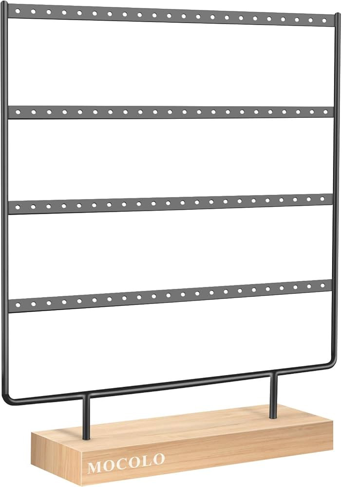 Earring Holder Stand, Earring Organizer Display Holder Stand for Hanging Earrings(88 Holes & 4 La... | Amazon (US)