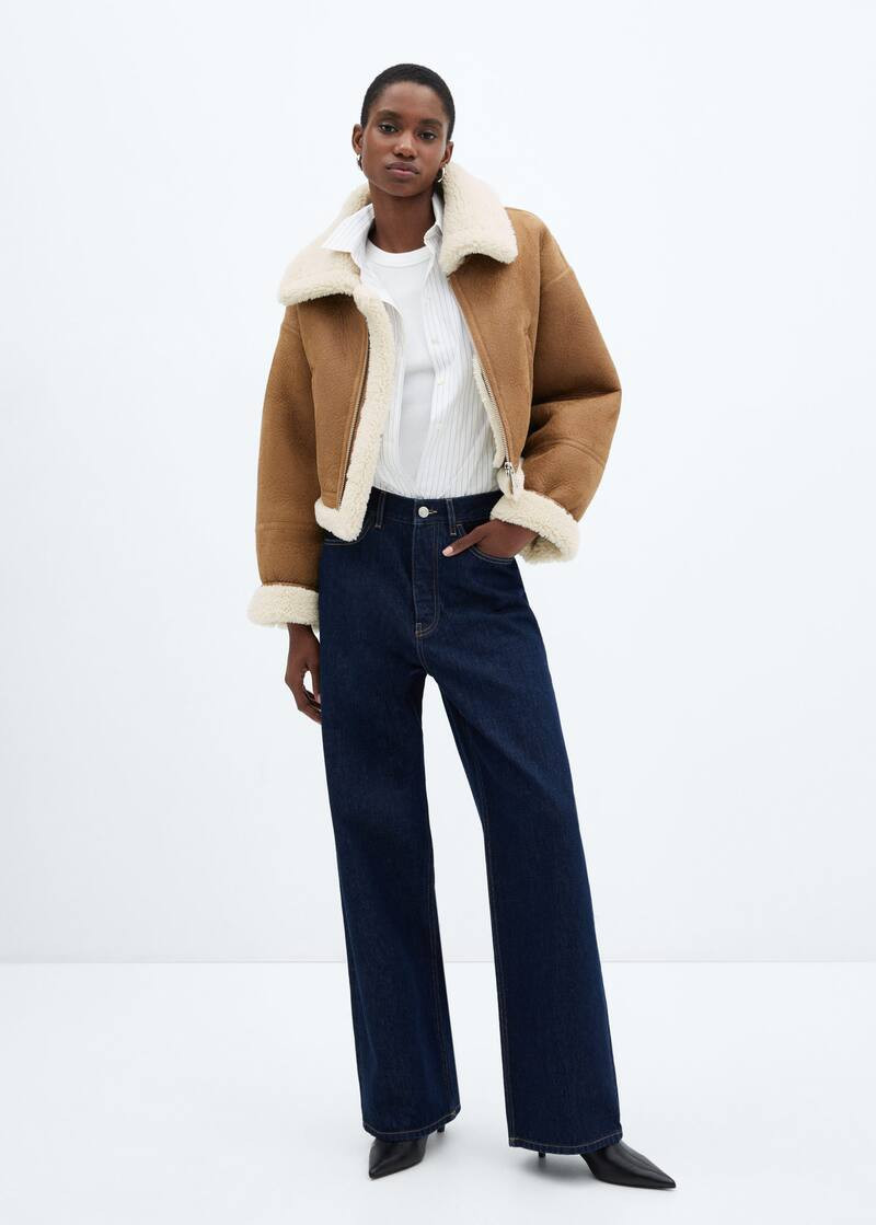 Doubleface-jace mit ledereffekt -  Damen | Mango Schweiz | Mango CH