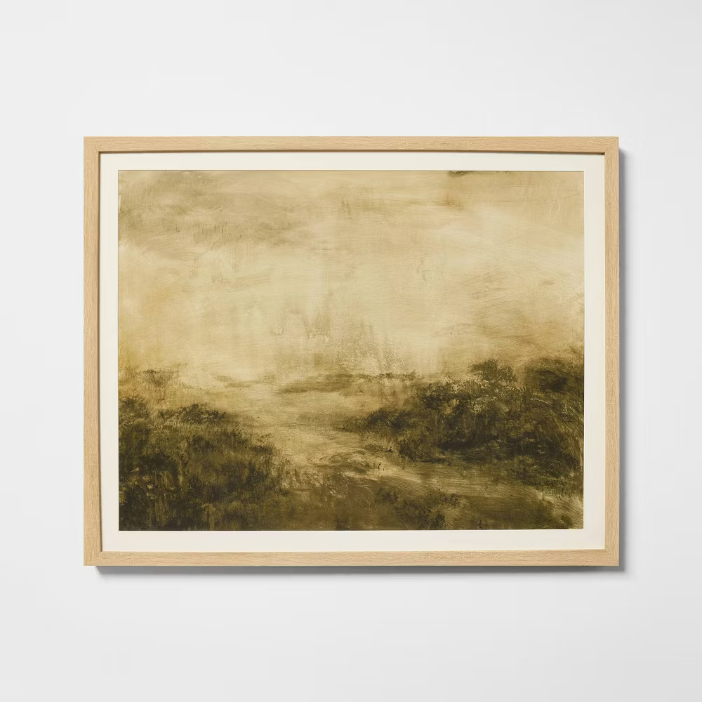 24"x30" Abstract Green Tone Landscape Wall Art - Threshold designed with Studio | eBay US