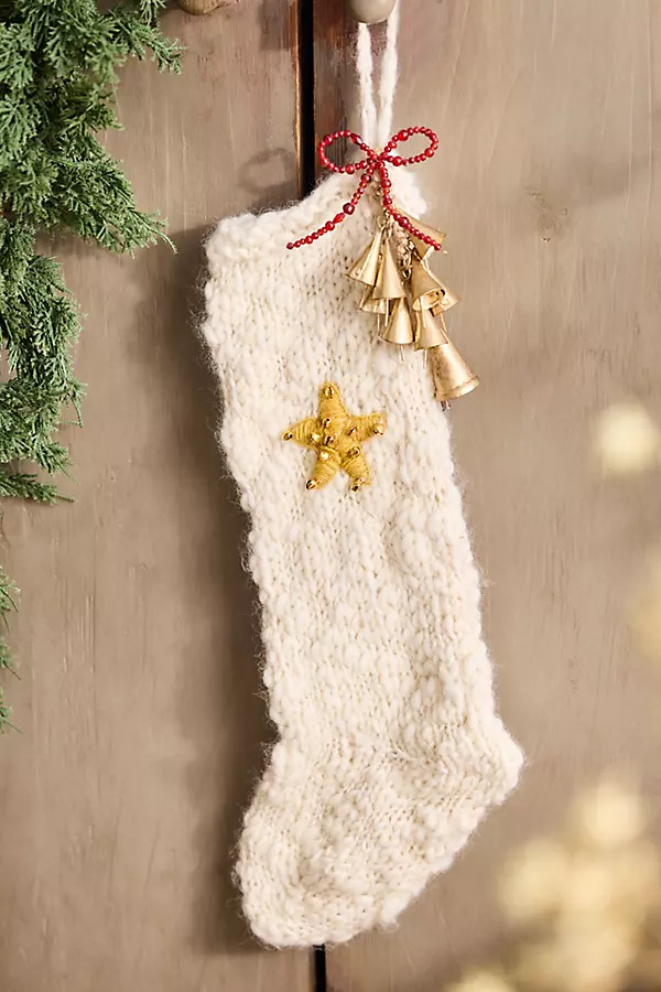 Knitted Holiday Icon Stocking | Anthropologie (US)
