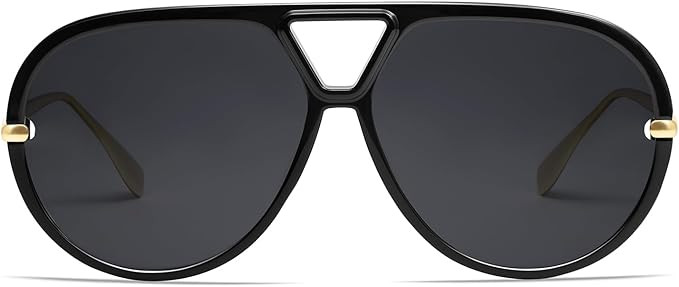 VANLINKER Oversized Trendy Polarized Aviator Sunglasses for Women Men Retro Round Sunglasses Vint... | Amazon (US)