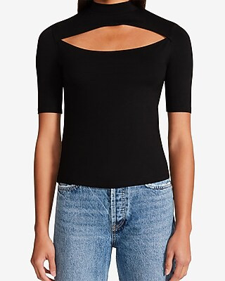 BB Dakota Mock Neck Cut-Out Top | Express