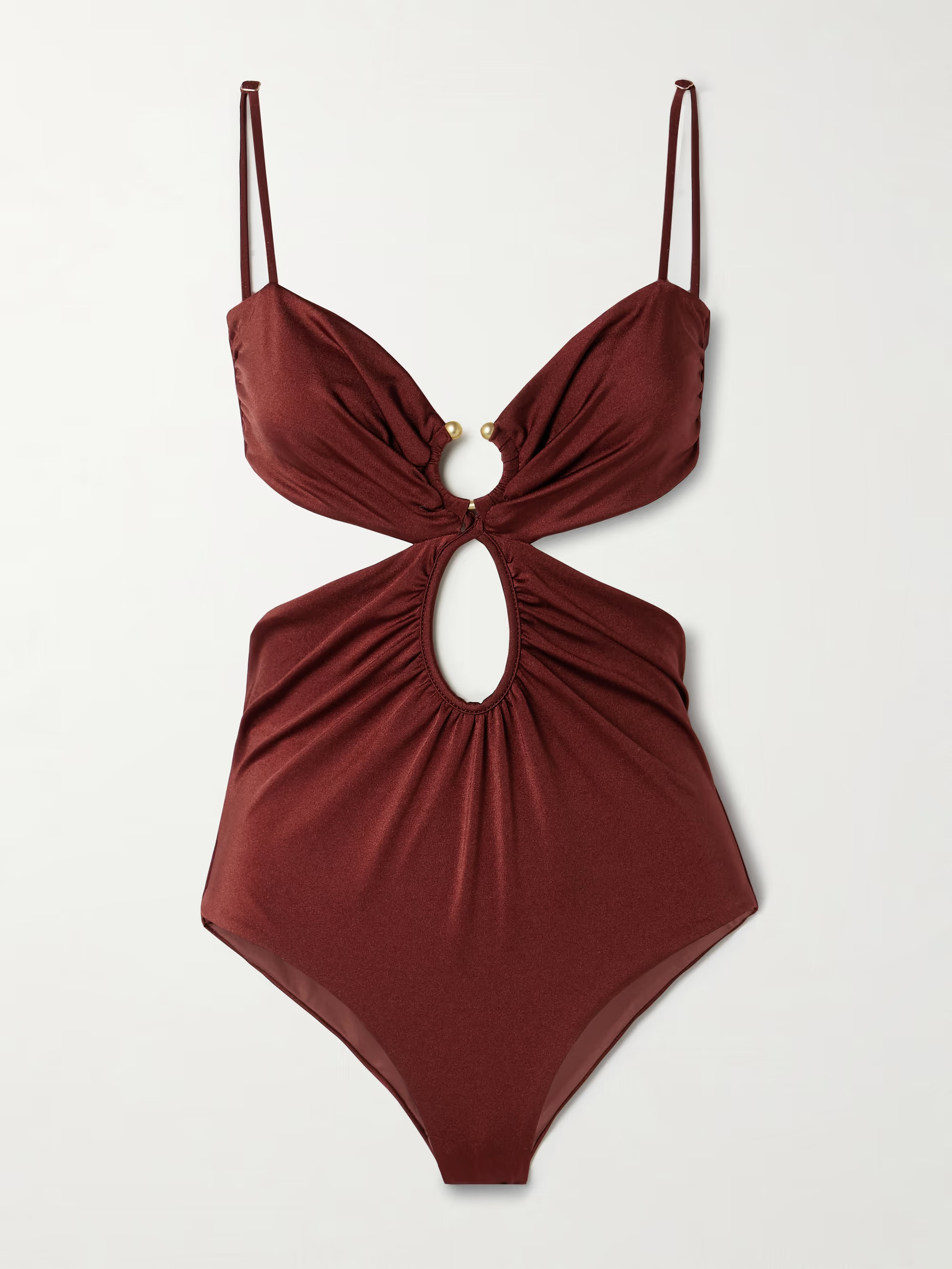 Sunny Days embellished cutout swimsuit | NET-A-PORTER (US)