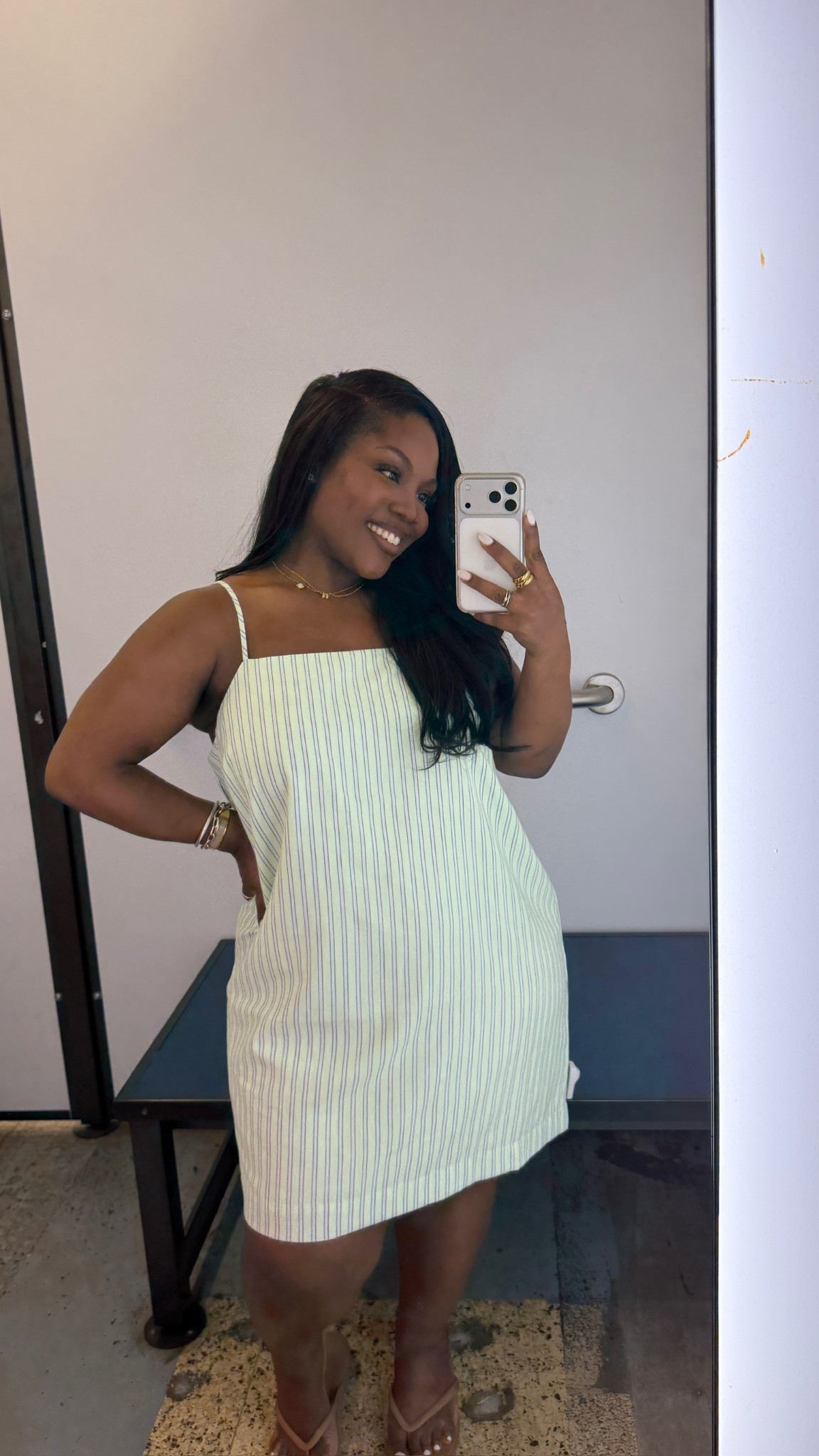 Pin stripe dress for Spring! So easy to just throw on for the warmer months 💚

Dress is 50% off at Old Navy ✨

Wearing size XL

#LTKMidsize #LTKPetite #LTKSaleAlert