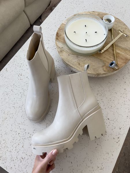 White / cream Steve Madden booties I love for fall! 

#LTKshoecrush