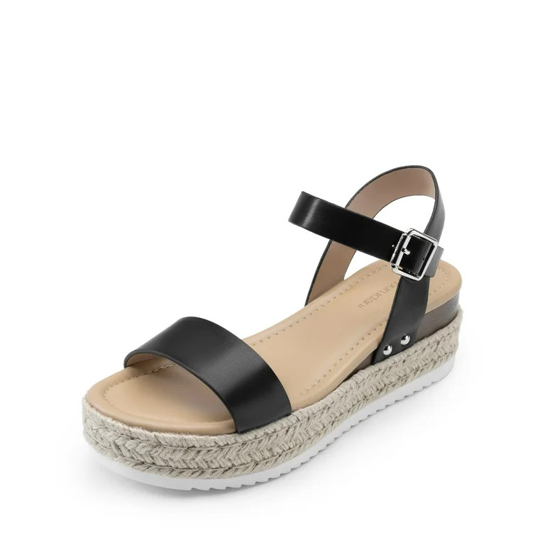 Dream Pairs Women's Espadrille Platform Sandals with Adjustable Ankle Strap | Walmart (US)
