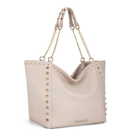 Montana West Large Tote Bag for Women Oversized Shoulder Purses with Chain Handbags, White | Walmart (US)
