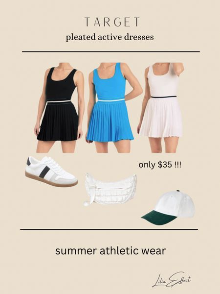 Target new arrivals: summer athletic wear 
Pleated active dresses available in 3 colors! 

Athleisure outfit • Target finds • Target fashion 

#LTKStyleTip #LTKActive #LTKFindsUnder50
