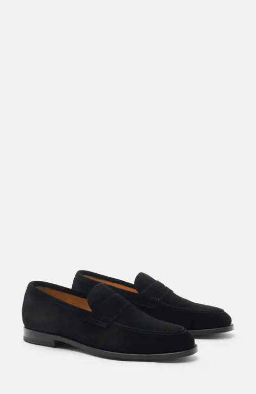 SCAROSSO Stefano Loafers in Black - Suede at Nordstrom, Size 40 | Nordstrom