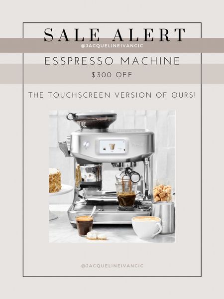 The touchscreen version of our espresso machine is $300 off today! 🫶🏼

Espresso machine, Breville, gourmet coffee machine, latte machine 

#LTKsalealert #LTKhome
