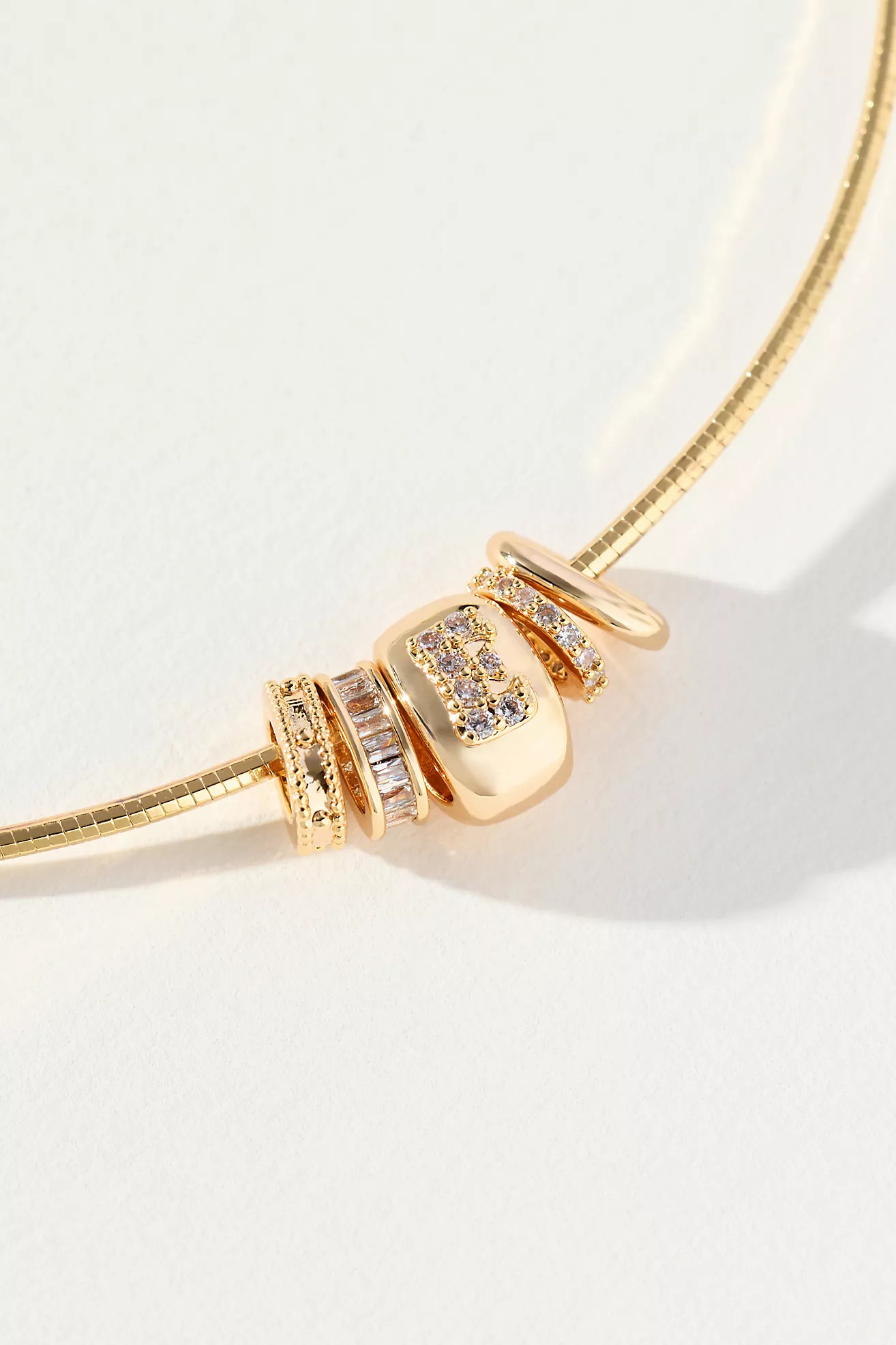 Donut Charm Monogram Necklace | Anthropologie (US)