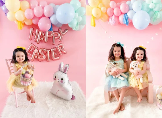 Pastel Easter Balloon Arch Happy Easter Garland White Rabbit | Etsy | Etsy (US)