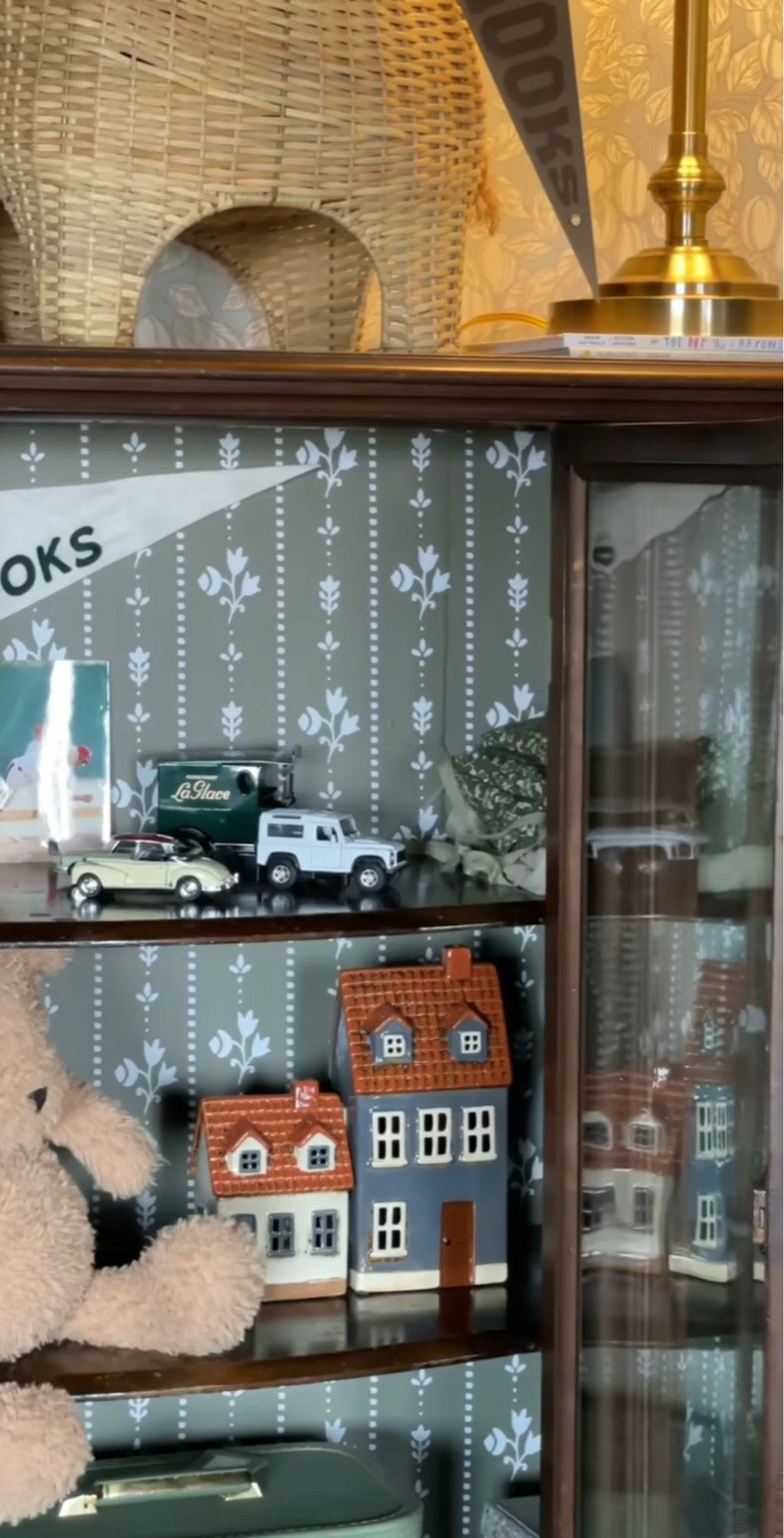 Wallpapering the back of a cabinet in the nursery

#LTKhome #LTKbaby