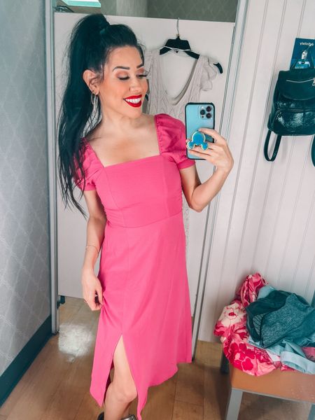 Another Easter dress option for church that I found at Marshalls! Nothing like a solid pop of color! This is in a small. 💖💖💖 #EasterOutfit #ChurchOutfit #EasterDress #VacationOutfit 

#LTKstyletip #LTKSeasonal #LTKfindsunder50