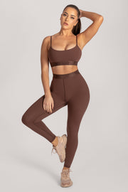 Adonis Meshki Scoop Neck Crop Top - Chocolate | MESHKI US