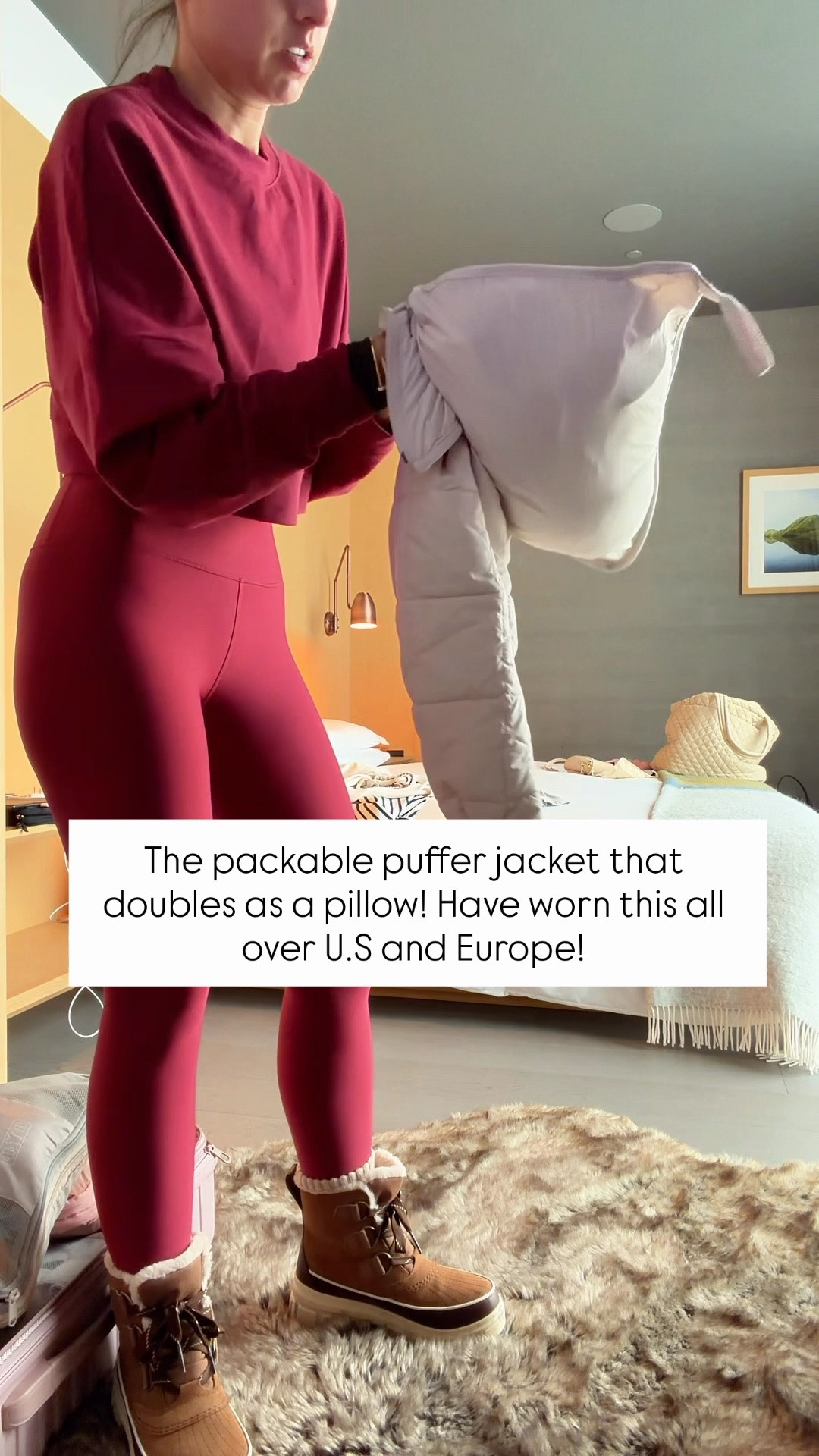 My travel must-haves I would be sad if I didn’t pack!! Linking some of my favorite books at the bottom. I love this packable puffer jacket in XS, color tofu. Fall outfit. Travel outfit. Fall style. Elevated casual outfit. 
#LTKootd #LTKTravel #LTKSeasonal