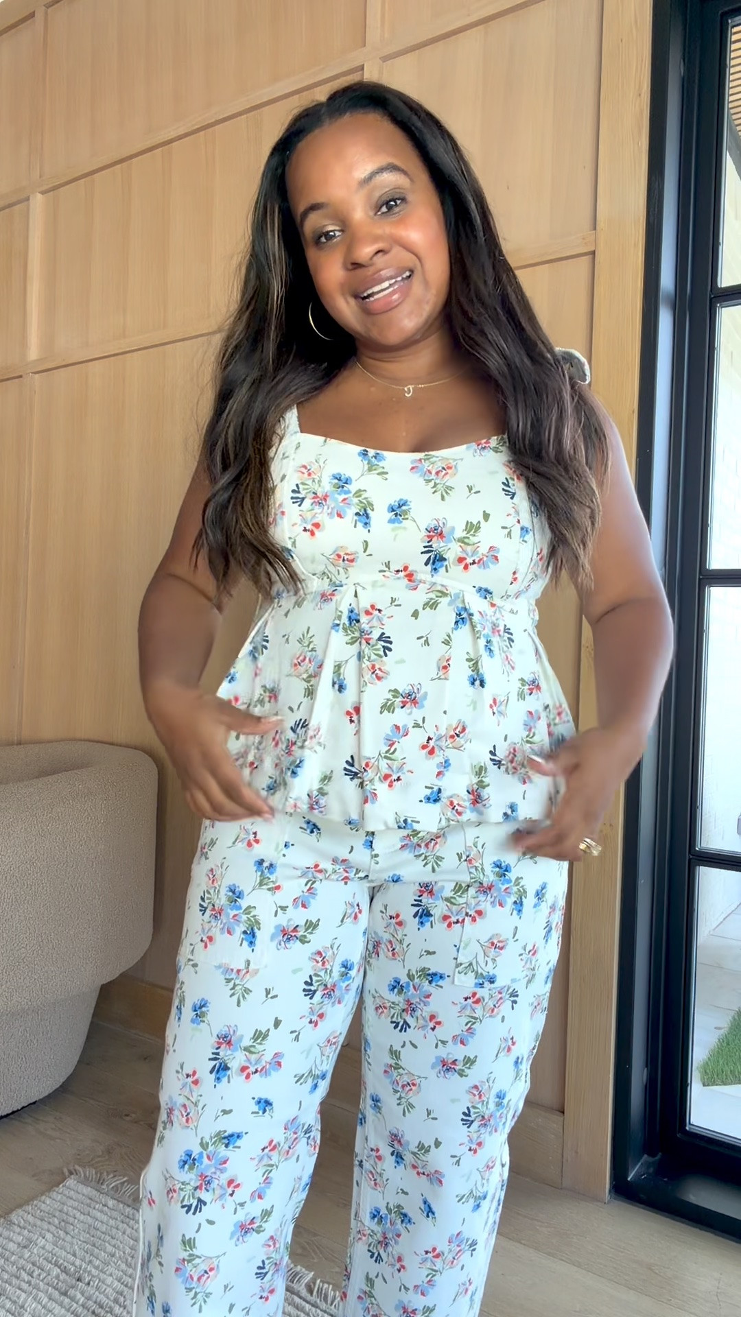 Grad party outfit idea! Matching sets make it easy to be put together!