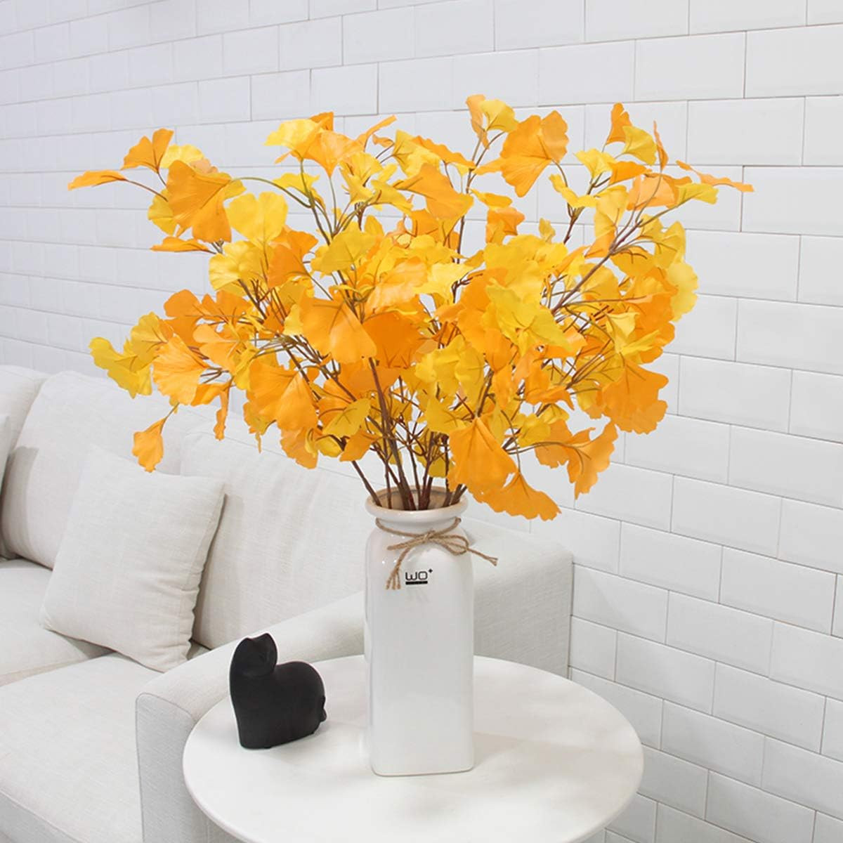 Artificial Leaf Plants Gingko Leaf Branch 3 Pack Yellow Yellow Gingko Leaf Fake Branch For Flower... | Amazon (US)