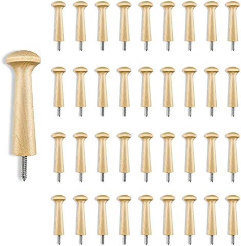 Sfcddtlg 36PCS Wooden Shaker Peg Wood Screw-2.95 Inch on Shaker Pegs Unfinished Wood Shaker Racks fo | Amazon (US)