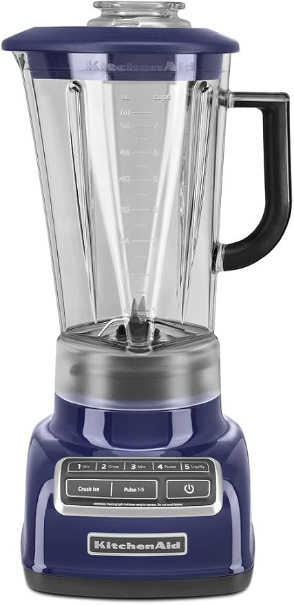 KitchenAid KSB1575BU 5-Speed Diamond Blender with 60-Ounce BPA-Free Pitcher - Cobalt Blue | Amazon (US)